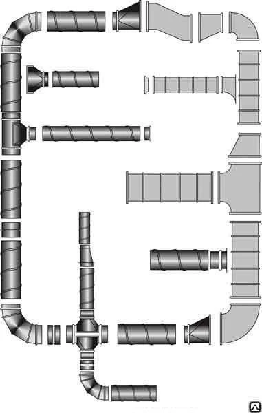 Фото Воздуховоды и фасонные части из оцинкованной и нержавеющей стали