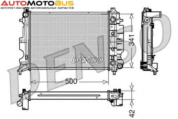 Фото Радиатор, охлаждение двигателя DENSO DRM25012 Радиатор охл. ДВС SAAB 900 II, 9 3, 9 5