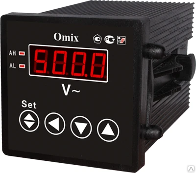 Фото Вольтметр цифровой Omix P44-V-1-0.5-RS485, P94-V-1-0.5-RS485, P77-V-1-0.5