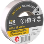 фото Изолента 0.15х19мм (рул.25м) бел. IEK EX-IZ10-C15-19-25-K01