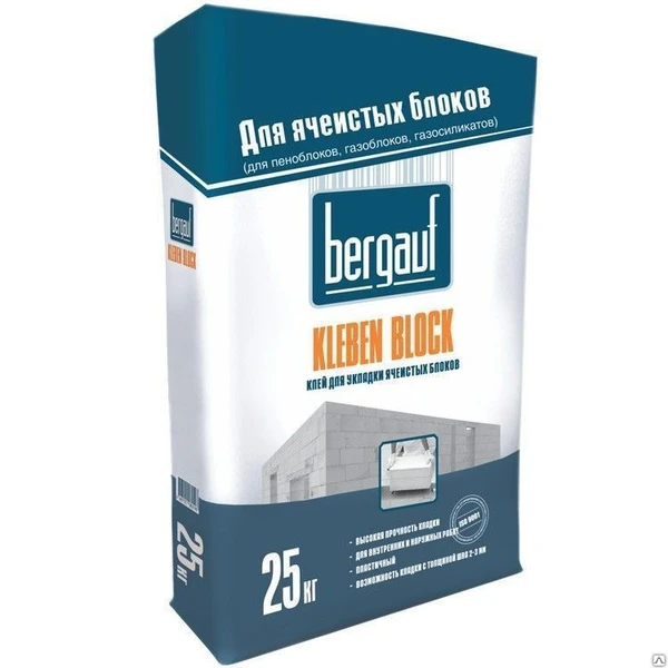 Фото Клей для ячеистых блоков Bergauf Kleben Block Winter