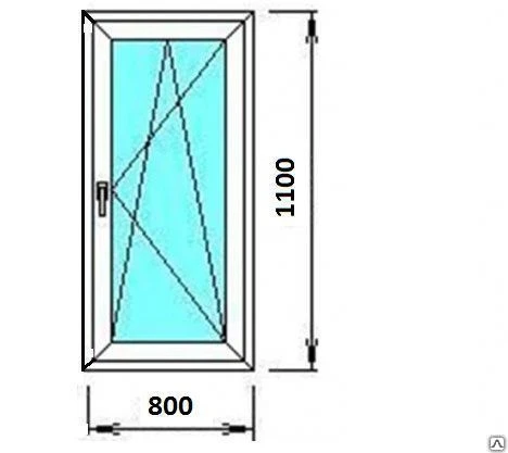 Фото Окно пластиковое 800*1100мм Профиль Enwin, фурнитура Vorne, сп 4-16-4
