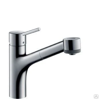 Фото Смеситель HANSGROHE Тalis S для кухни с вытягивающим душем, хром - 32841000