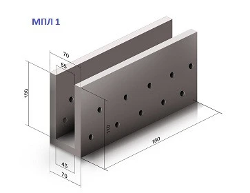 Фото Лоток междупутный МПЛ тип II H-1.0