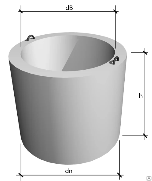 Фото Кольцо колодезное 7-9 V=0.35м3 m=0.8тн