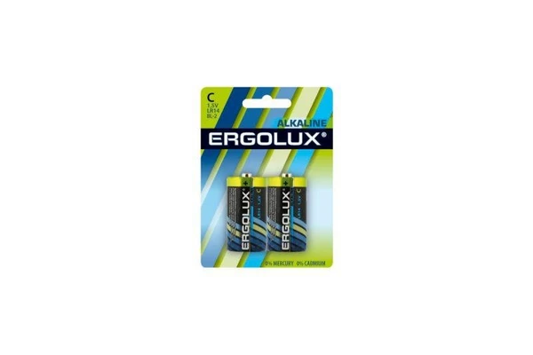 Фото Элемент питания алкалиновый LR14 BL-2 LR14 BL-2 1.5В Alkaline (блист.2шт) Ergolux 11751