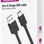 фото Кабель Olmio Usb 2.0 Usb type-C 1м чёрный 038773