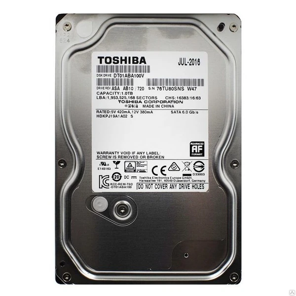 Фото Жесткий диск TOSHIBA DT01ABA100V 1 Тб