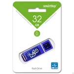 фото Флэш-диск 32GB Smart Buy Glossy Синий / Серый Глянец USB 3.0