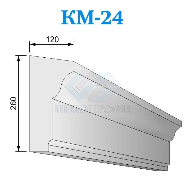 Фото Фасадные межэтажные карнизы из пенопласта (пенополистирола) КМ-24 ПСБ-С-25Ф