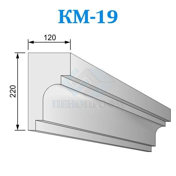 Фото Фасадные межэтажные карнизы из пенопласта (пенополистирола) КМ-19 ПСБ-С-25Ф