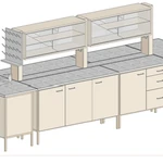 фото Комплект островной № 1 лабораторной мебели