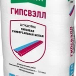 фото Штукатурка гипсовая PG25 ОСНОВИТ ГИПСВЭЛЛ (серая) 30кг