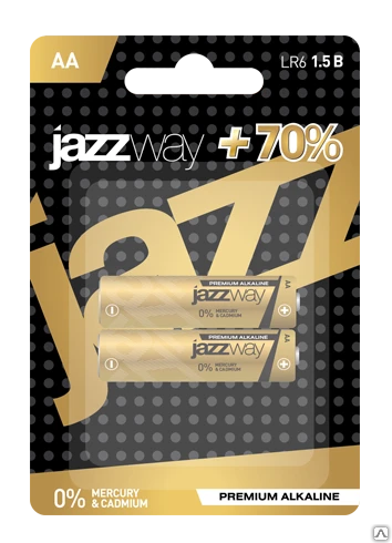 Фото Элемент питания LR 6 JAZZway PREMIUM Alkaline BL-2