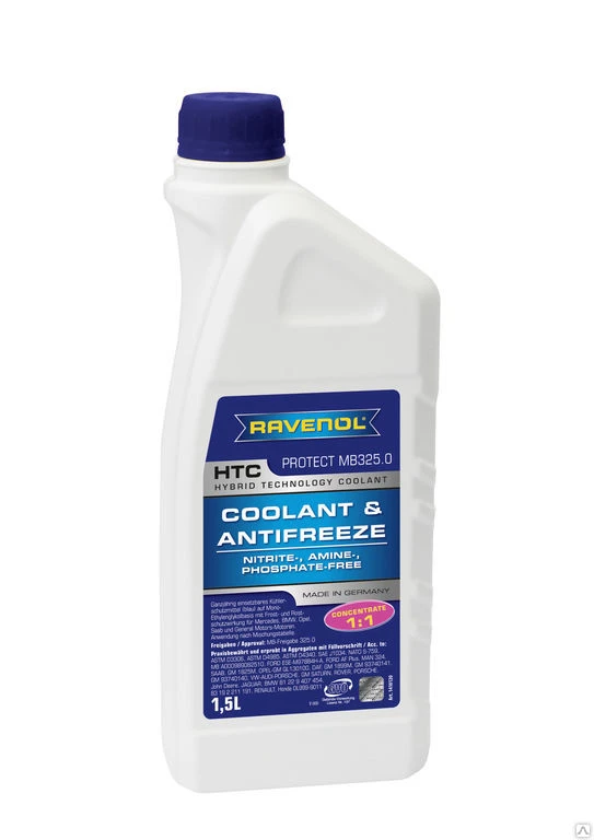 Фото Ravenol HТC Hybrid Teghn Coolant Exclusiv -70 1,5лАнтифриз концентрат синий