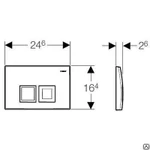 фото Клавиша смыва Geberit Delta50 115.135.XX.1
