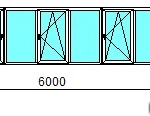 фото Лоджия пластиковая 6000х1500 Exprof 3-камерный (стекло 4 мм)