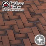 фото ТРОТУАРНАЯ КЛИНКЕРНАЯ ПЛИТКА P 408 KF GALA NERO FELDHAUS KLINKER 200x100x45