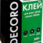 фото Клей обойный &quot;ДЕКОРО&quot; Универсал 300г (9-10рул.) 1/30 Россия