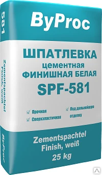 Фото Шпатлевка финишная белая морозостойкая SPF-581 W 25 кг