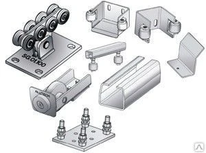 Фото Комплект для изготовления откатных ворот с оцинкованной балкой