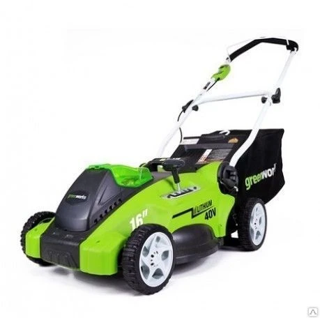 Фото Газонокосилка аккумуляторная GreenWorks G40LM40