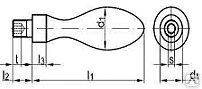 Фото М10х14мм ручка неподвижная DIN 39