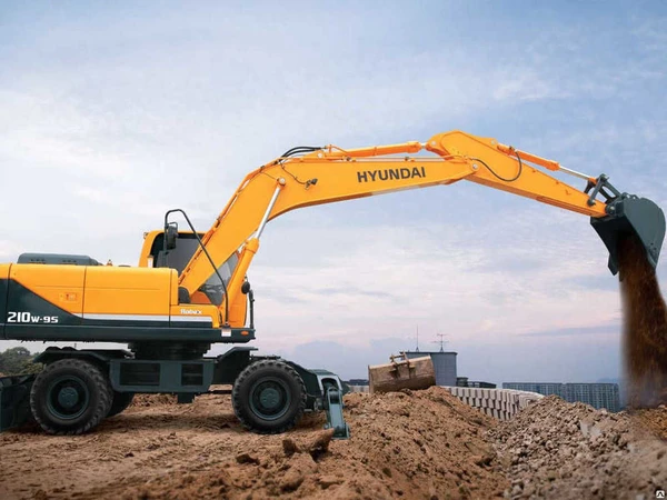 Фото Экскаватор колесный Hyundai R210W-9S ковш 1,05 куб.м