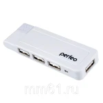 фото Хаб USB Perfeo 4 порта, (PF-VI-H021 White) белый PF_5053