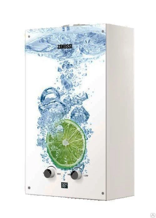 Фото Колонка газовая Zanussi GWH 10 Fonte Glass Lime