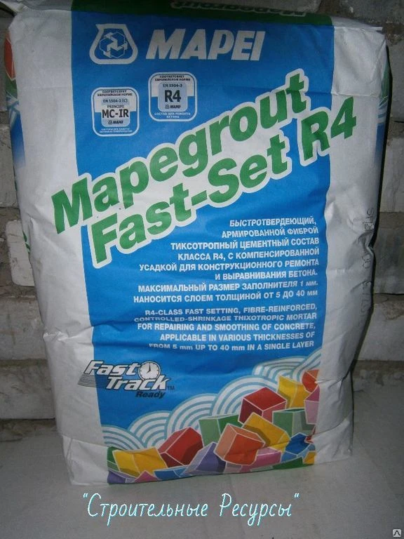 Фото Штукатурка быстротвердеющая MAPEGROUT FAST-SET R4 Серый 25кг