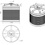 Фото №2 Емкость ЭВЛ 10000л литров цилиндрическая, вертикальная, пластиковая
