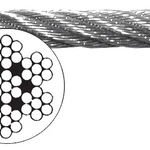 фото Трос канат из нержавеющий сталь нержавейка , плетение свивка 7х7.