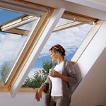 фото Мансардное окно Velux панорамное деревянное GPL, 55*98 см