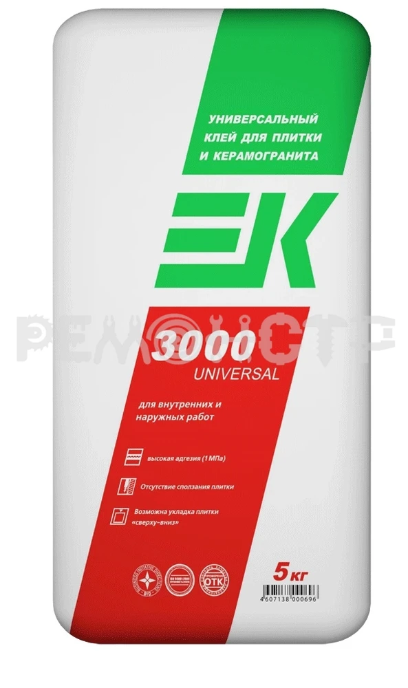 Фото Клей плит вн/нар раб  5кг ЕК_3000 UNIVERSAL_ЕК (6/216) П