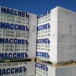 фото МАССИВ Газобетонный блок Д500 Б2,5 200*300*600 (1,8м3/50шт)