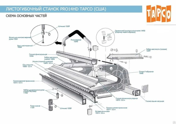 Фото Планка прижимная упорная для станка PRO 14 HD 3,2 м.