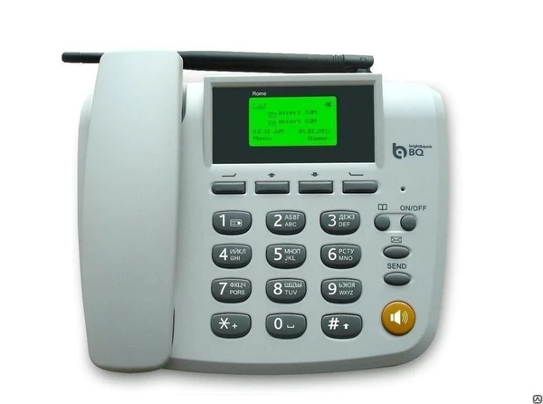 Фото Стационарный GSM телефон BQ Rome BQD-2051 [2SIM, 1.9", TFT, 128x64, 800 мАч