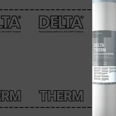 Фото Мембрана термостойкая для металлических кровель DELTA-THERM Plus с 2 зонами проклейки 1,5х50м