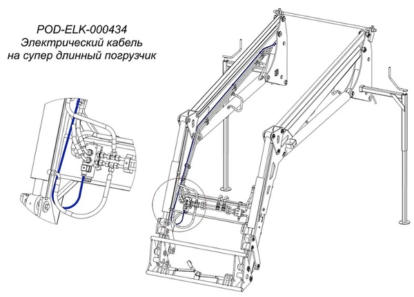 Фото Комплект электрических проводов POD-ELK-000434 для фронтального погрузчика Metal-Fach Бык Т-229