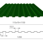 фото Профлист С-8, 1200x2000x0,40мм, зеленый мох (RAL 6005)