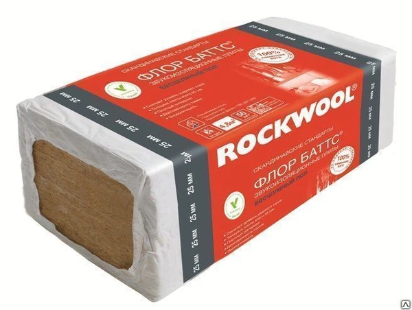 Фото Теплоизоляция ROCKWOOL ФЛОР БАТТС каменная вата