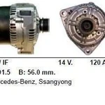 фото Генератор 1477 MERCEDES-BENZ / SSANGYONG 12V / 120Amp.