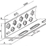 фото Уголок перфорированный УП 60x40 оцинкованный L=2000мм