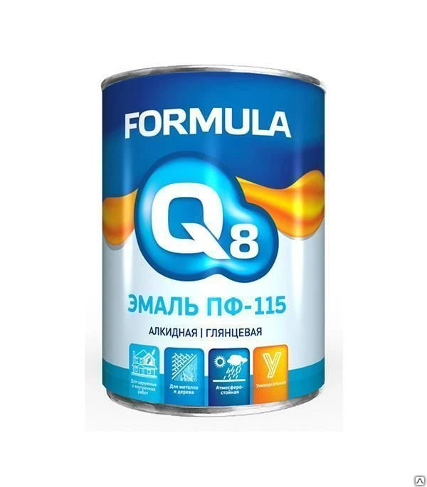 Фото Эмаль алкидная ПФ-115 белая Formula Q8 0,9 кг