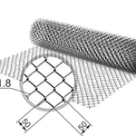 фото Сетка рабица цинк d-1,8 мм, яч. 50х50, L-10 м