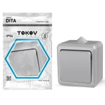 фото Выключатель 1-кл. ОП Dita IP54 10А 250В сер. TOKOV ELECTRIC TKL-DT-V1-C06-IP54