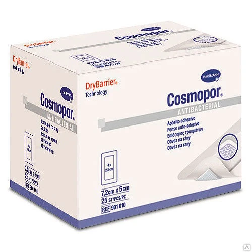 Фото COSMOPOR Antibacterial (9010031) Самоклеющиеся серебросодержащие повязки (D