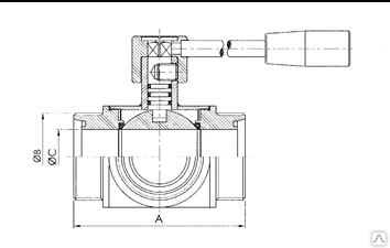 Фото Шаровой кран трехходовой P - P - P NIOB Fluid