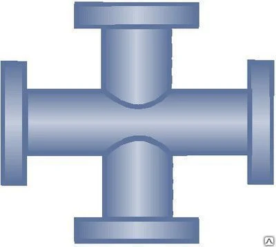 Фото Крест фланцевый КФ диаметр прохода 200 мм, отросток 150 мм